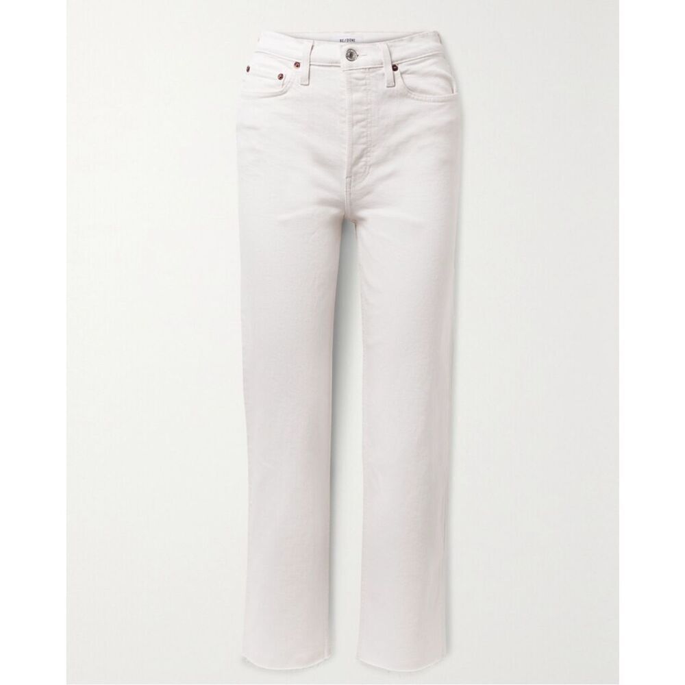 Re/Done 70’s Stove Pipe Straight Leg Jeans 27 White